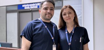 Hemşire çift tanıştıkları hastanede omuz omuza görev yapıyor