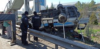 Kahramankazan'da özel halk otobüsü üst geçidin ayağına çarptı, 5 kişi öldü, 14 kişi yaralandı