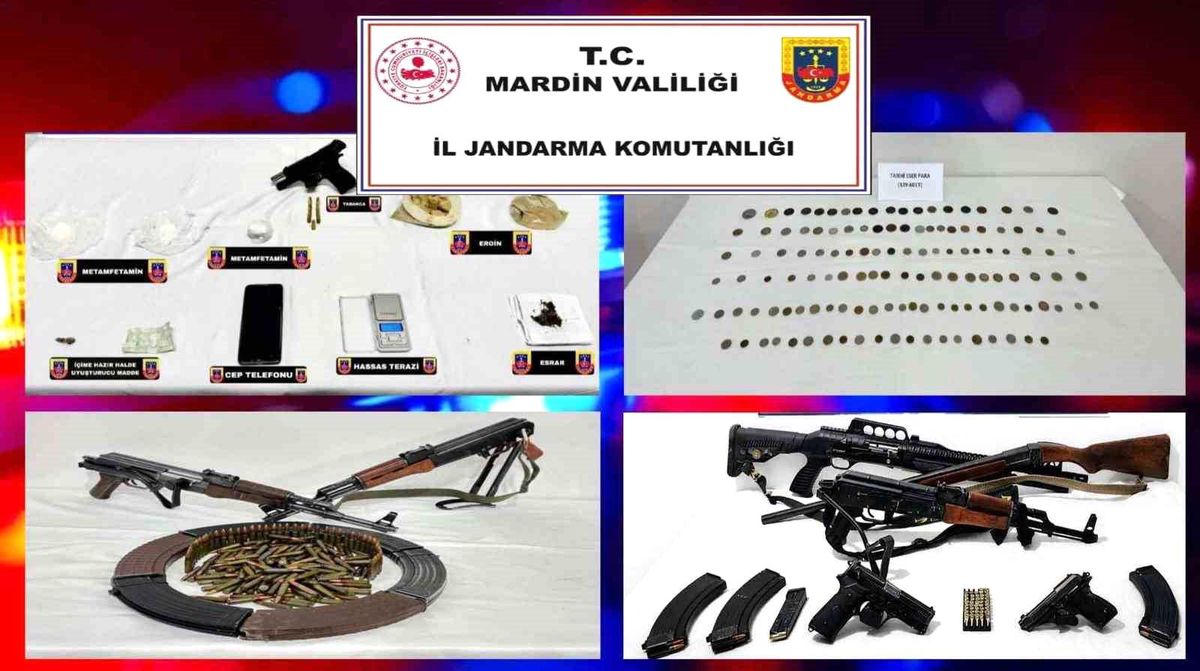 Mardin'de silah ve tarihi eser kaçakçılığı operasyonu: 6 gözaltı