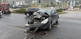 Samsun'da iki aracın çarpıştığı kazada 2 kişi yaralandı