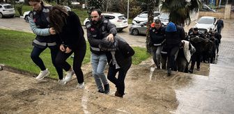 Samsun merkezli 13 ilde 'change' araç operasyonunda yakalanan 13 zanlı adliyede