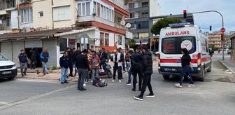 Serik'te otomobille çarpışan motosikletin sürücüsü yaralandı