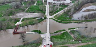 Tunca Nehri'nin debisi yağışlar nedeniyle 3 günde 3,5 kat arttı