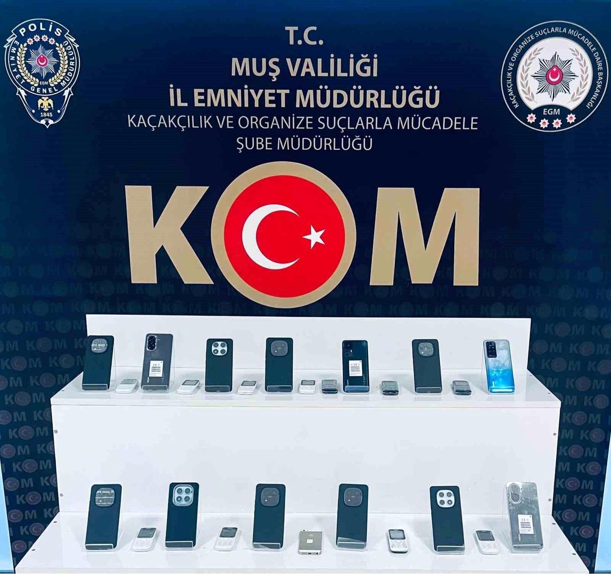 Muş'ta 25 adet kaçak cep telefonu ele geçirildi
