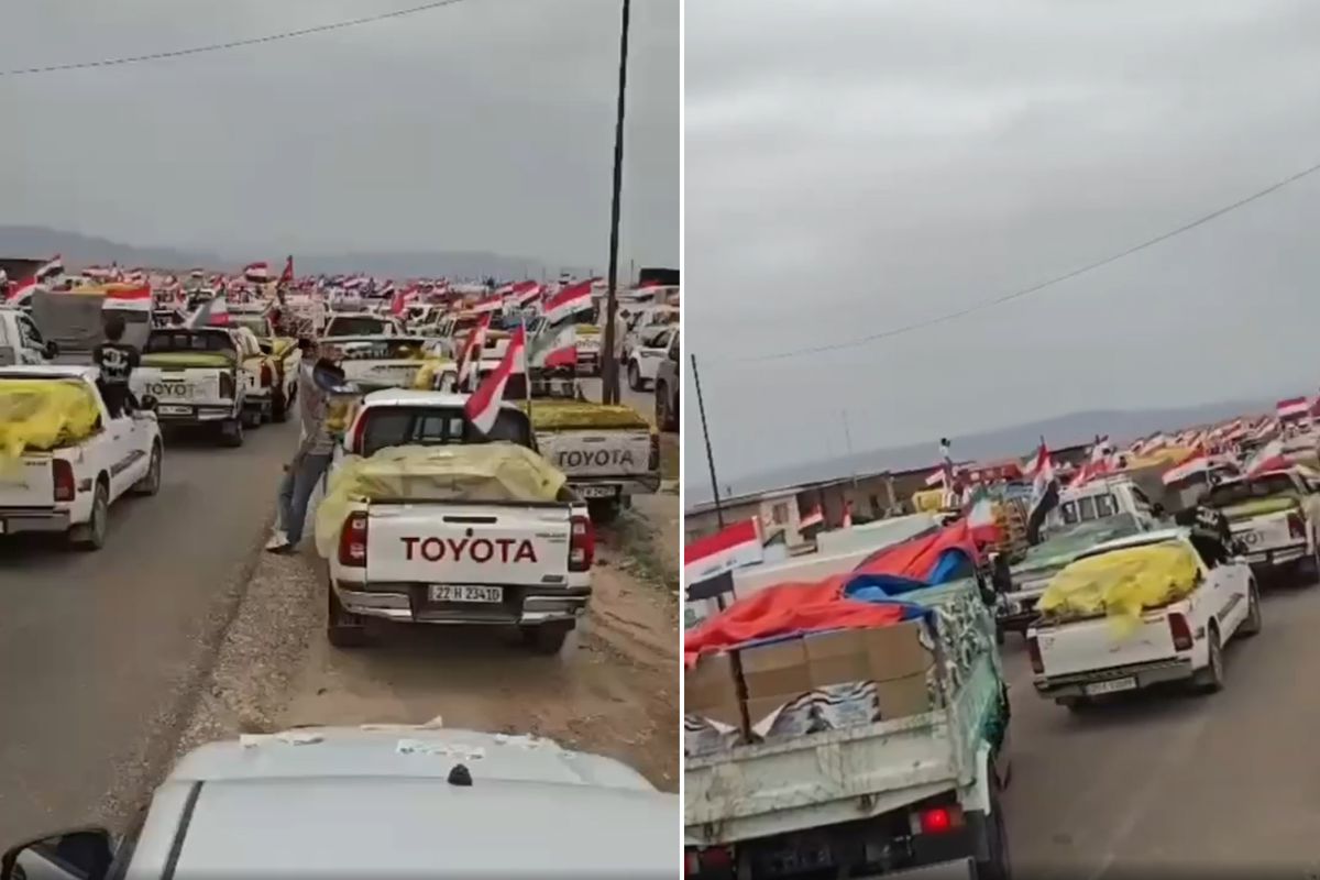 Irak'tan yardım kampanyası! Araçlar akın akın İran'a gidiyor