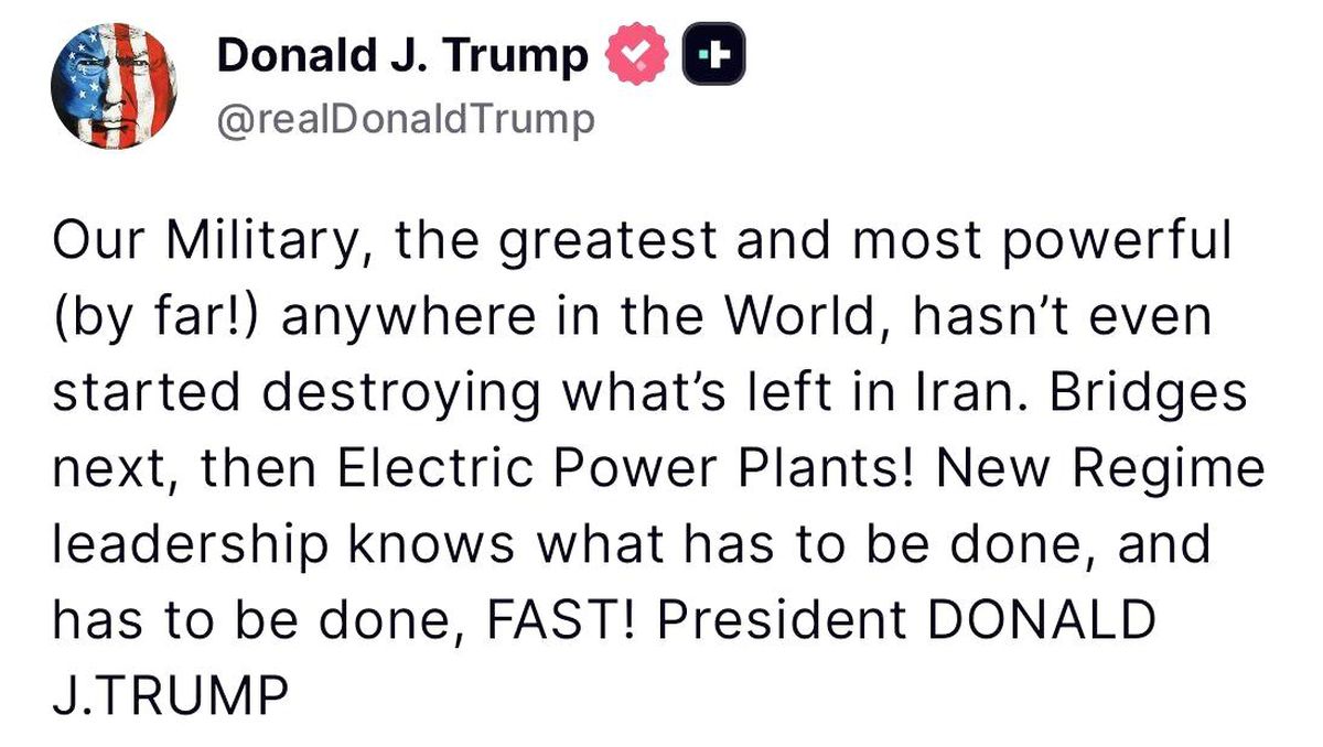 Trump'tan İran'a uyarı "Sırada köprüler, ardından elektrik santralleri var"