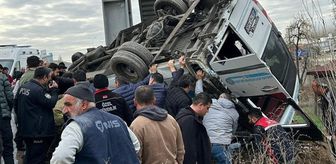 Ankara'da katliam gibi kaza! Otobüs üst geçide çarptı