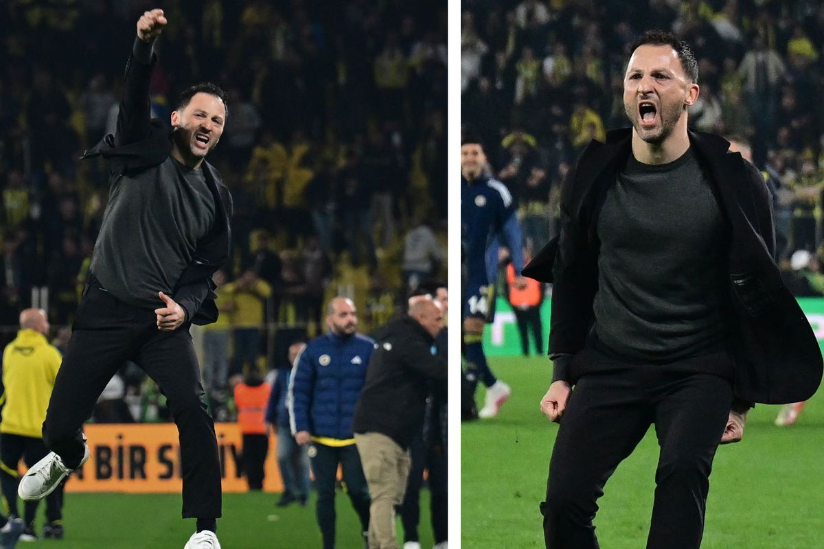 Domenico Tedesco galibiyetin ardından sevinçten çılgına döndü