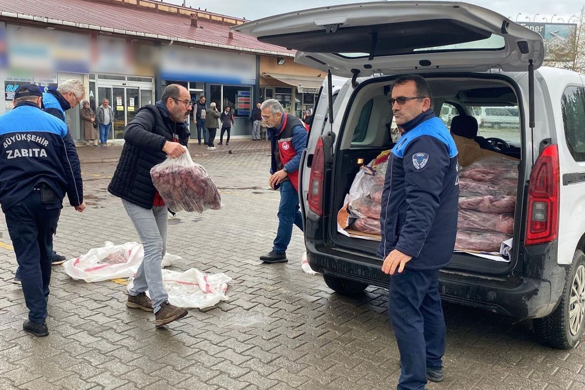 Ordu'da 200 kilo kaçak ete el konuldu