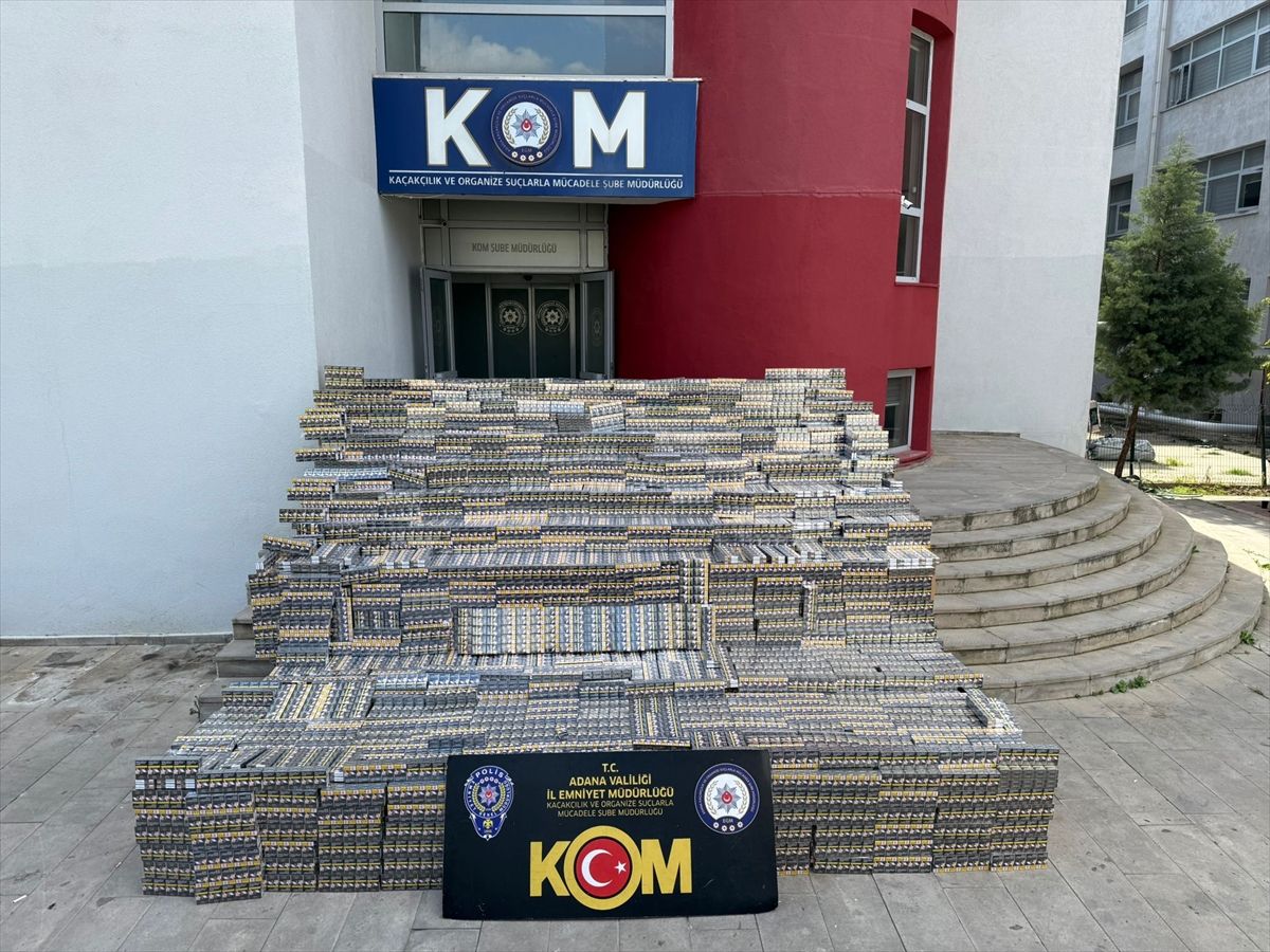 Adana'da 127 bin 500 paket kaçak sigara ele geçirildi