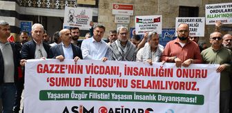 Adana'da İsrail'in Küresel Sumud Filosu'na saldırısı protesto edildi