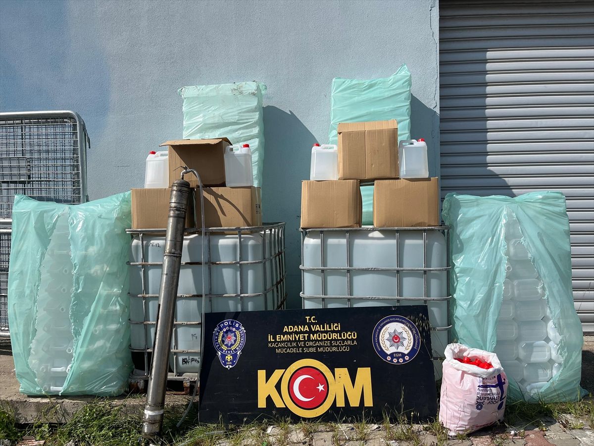 Adana'da kaçak 2 bin 150 litre etil alkol ele geçirildi