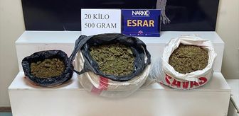 Adana'da otomobilde 20 kilo 500 gram esrar ele geçirildi