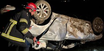 Adana'da takla atan otomobildeki 1 kişi öldü, 3 kişi yaralandı