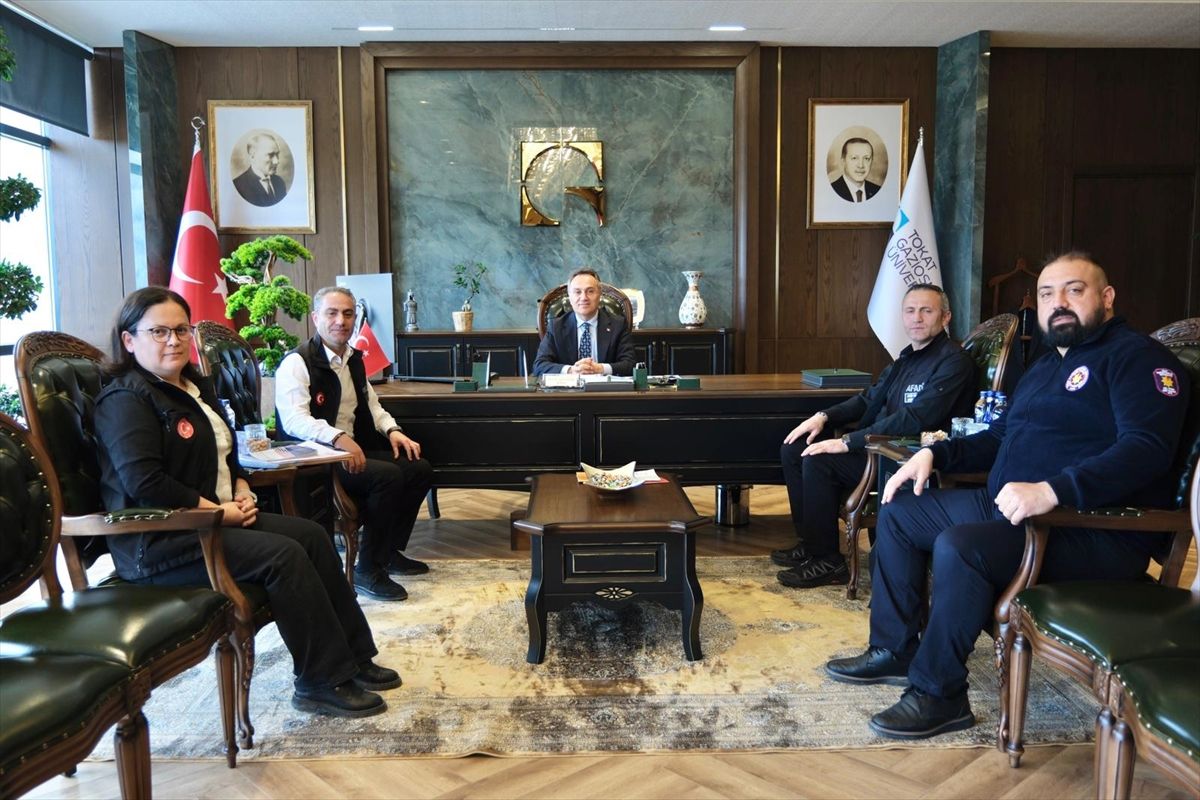 AFAD heyetinden TOGÜ Rektörü Yılmaz'a ziyaret