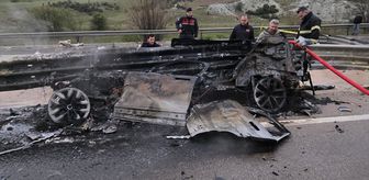 Afyonkarahisar'da bariyerlere çarpan otomobildeki 1 kişi öldü, 1 kişi yaralandı