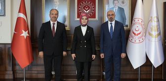 Aile ve Sosyal Hizmetler Bakanı Göktaş, Sağlık-Sen Genel Başkanı Doğan ile görüştü