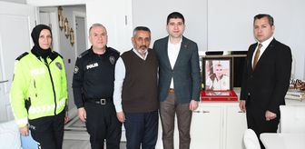 Alaçam'da şehit polis memuru Yusuf Ceylan'ın ailesi ziyaret edildi