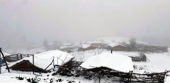 Amasya'nın yüksek kesimlerine kar yağdı