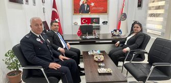 Anamur Cumhuriyet Savcısı Çatlı'dan Bozyazı İlçe Emniyet Müdürü Paşaoğlu'na ziyaret