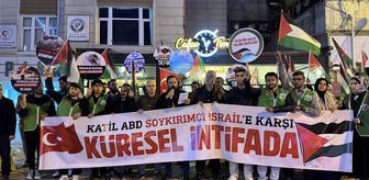 Artvin, Trabzon ve Gümüşhane'de İsrail'in Küresel Sumud Filosu'na saldırısı protesto edildi