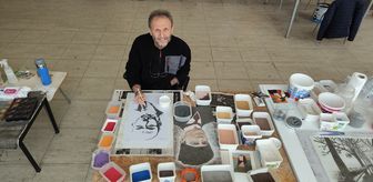 Atık mermerleri sanat eserine dönüştürüyor