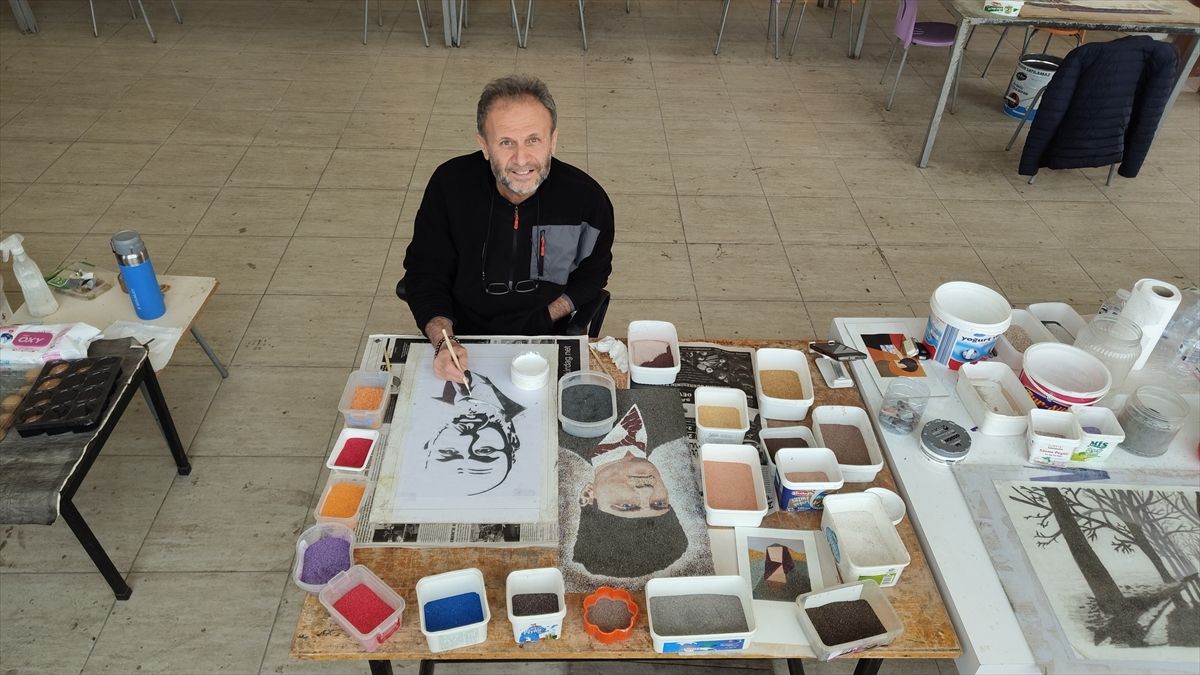 Atık mermerleri sanat eserine dönüştürüyor