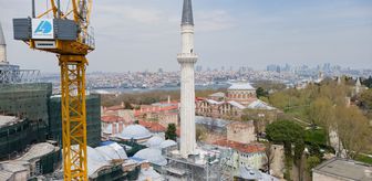 Ayasofya-i Kebir Camii'nin kuzeydoğu minaresinde restorasyon tamamlandı