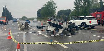 Aydın'da sinyalizasyon direğine çarpan otomobildeki 6 kişi yaralandı