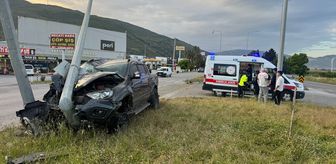 Aydın'da trafik kazası güvenlik kamerasınca kaydedildi