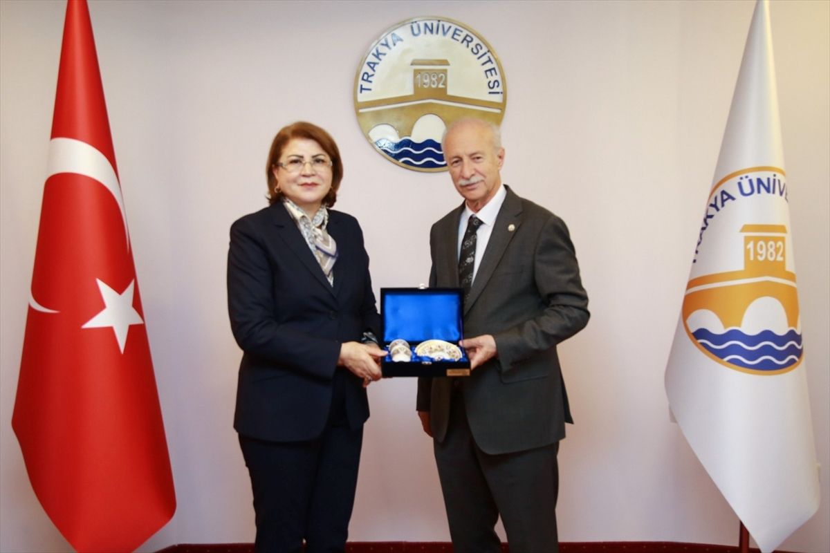 Azerbaycan Eğitim Müşaviri Nesibova'dan Trakya Üniversitesine ziyaret