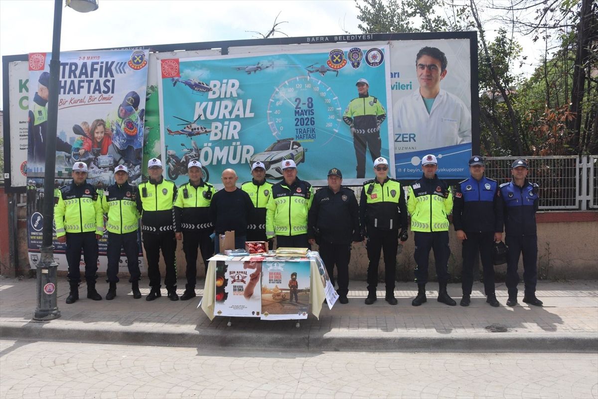 Bafra'da Trafik Haftası'nda bilgilendirme etkinliği yapıldı
