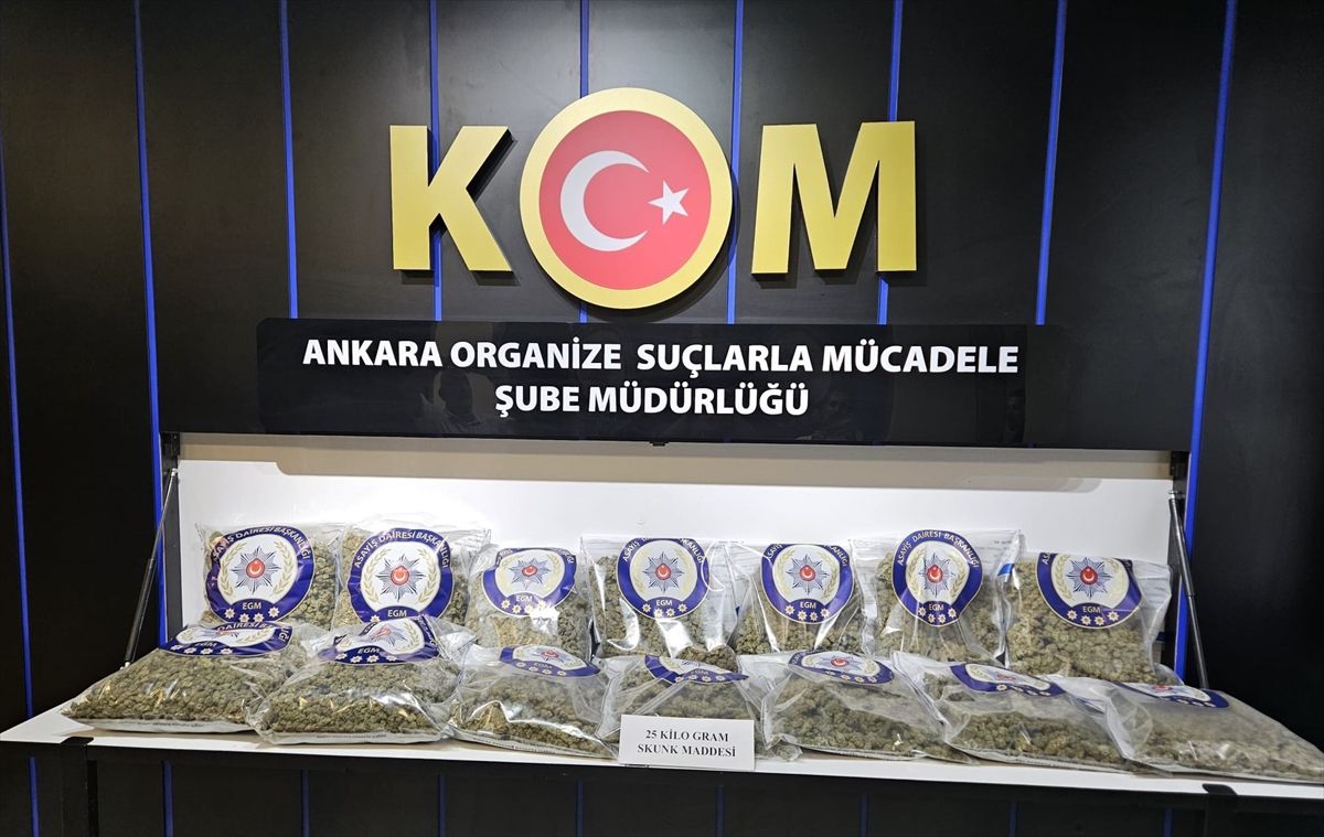 Ankara'da Uyuşturucu Operasyonu: 25 Kilogram Skunk Ele Geçirildi, 2 Gözaltı