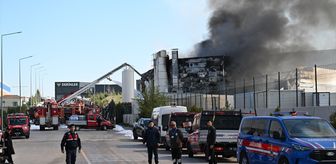 Başkentte boya fabrikasında yangın