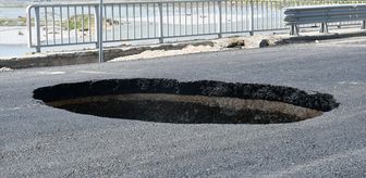 Batman'da çökme meydana gelen kara yolu ulaşıma kapatıldı