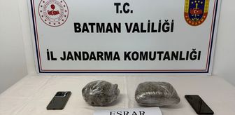 Batman'da durdurulan otomobilde 1 kilo 3 gram esrar ele geçirildi