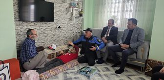 Bedensel engelli oğluna yaptığı aparatla takdir toplayan babaya ziyaretler sürüyor