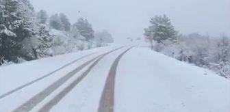 Beypazarı'nın yüksek kesimlerinde kar yağdı