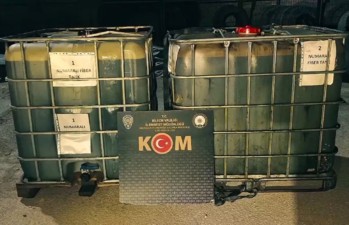 Bilecik'te 1900 litre kaçak akaryakıt ele geçirildi