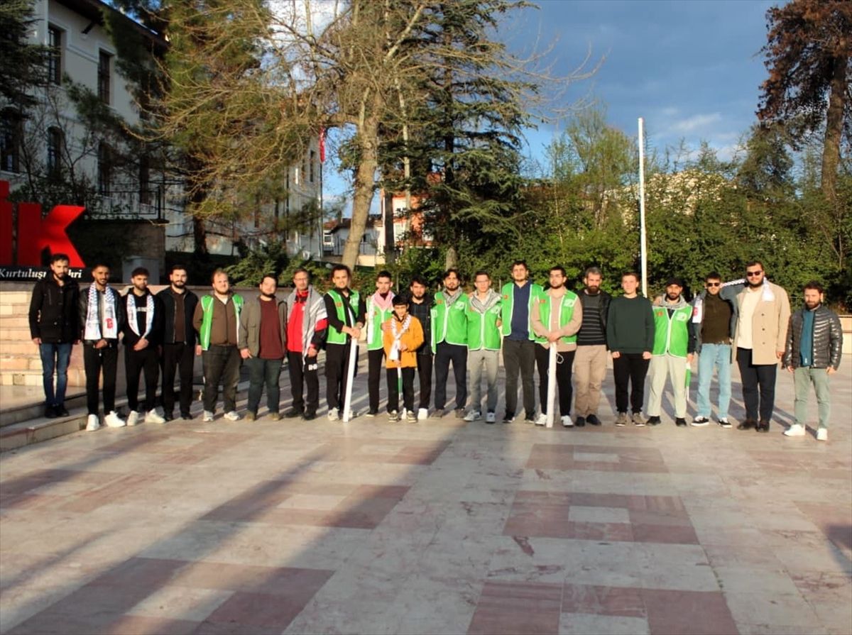 Bilecik'te Filistin'e destek yürüyüşü düzenlendi