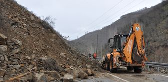 Bitlis'te heyelan nedeniyle kapanan yol ekiplerce açıldı