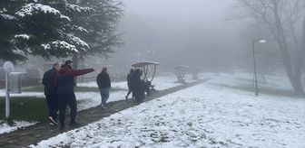 Bolu'nun yüksek kesimlerine kar yağdı
