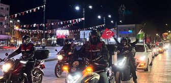 Burdur'da Gazze'ye destek için araç konvoyu oluşturuldu