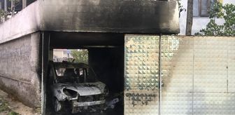 Çorum'da garajda çıkan yangında 2 araç kullanılamaz hale geldi