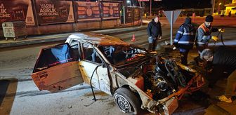 Çorum'da iki otomobilin çarpıştığı kazada 1 kişi yaralandı