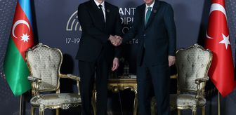 Cumhurbaşkanı Erdoğan, Azerbaycan Cumhurbaşkanı Aliyev ile görüştü