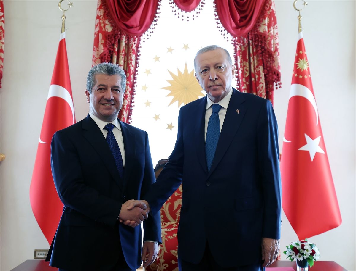 Cumhurbaşkanı Erdoğan, IKBY Başbakanı Mesrur Barzani'yi kabul etti