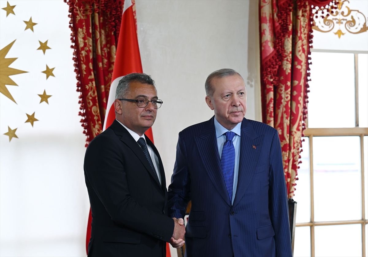 Cumhurbaşkanı Erdoğan, KKTC Cumhurbaşkanı Erhürman ile görüştü