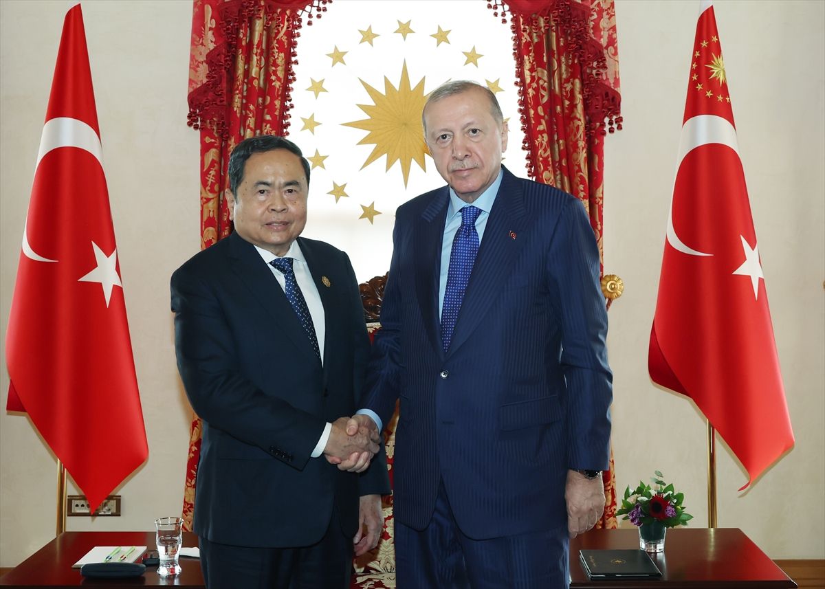 Cumhurbaşkanı Erdoğan, Vietnam Meclis Başkanı Thanh Man'ı kabul etti