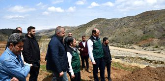 DSİ 9. Bölge Müdürü Açıkgöz'den, yapımı devam eden Altıyaka Göleti'nde inceleme